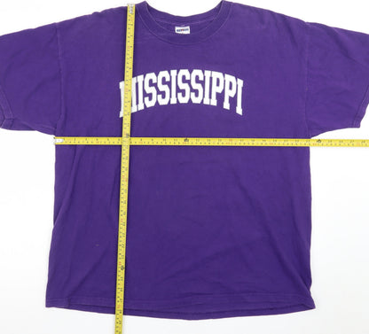 Jerzees Men’s Purple Mississippi XL Heavyweight Cotton T-Shirt