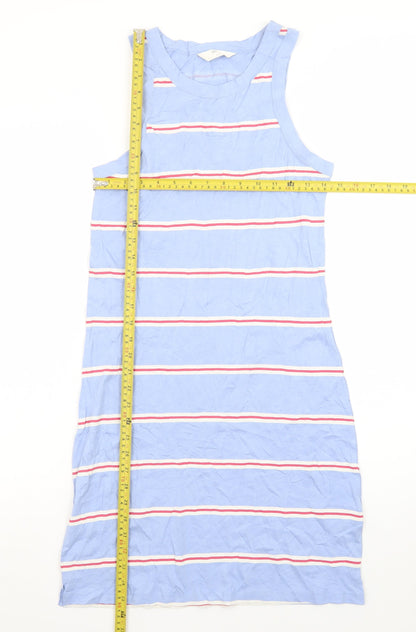 Marks and Spencer Women’s Blue Striped Tank Dress Size S Jersey Summer