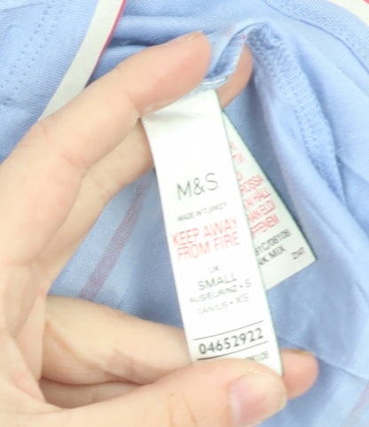 Marks and Spencer Women’s Blue Striped Tank Dress Size S Jersey Summer