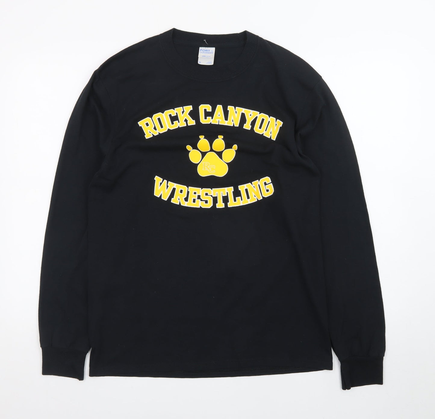 Port & Company Men's Black Rock Canyon Wrestling Long Sleeve T-Shirt M