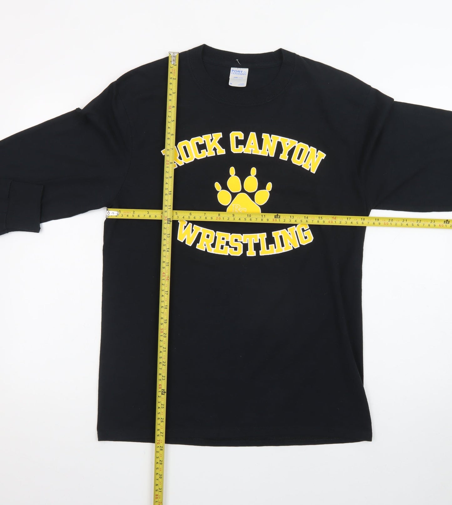 Port & Company Men's Black Rock Canyon Wrestling Long Sleeve T-Shirt M
