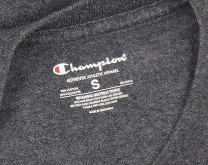 Champion Men’s Grey Long Sleeve Crew Neck Football Graphic T-Shirt Size S