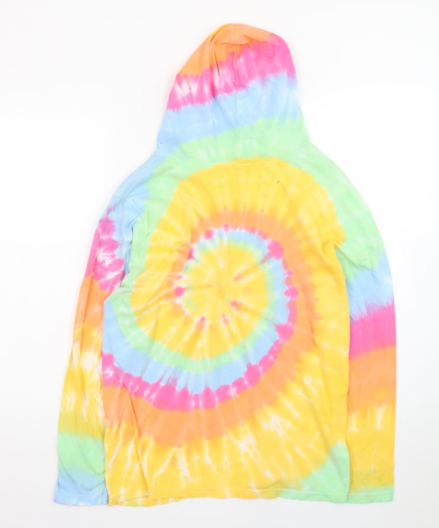 Dyenomite Men’s Multicoloured Tie-Dye Pullover Hoodie Size S