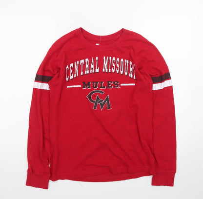 Colosseum Men's Red Central Missouri Mules Long Sleeve T-Shirt Size S