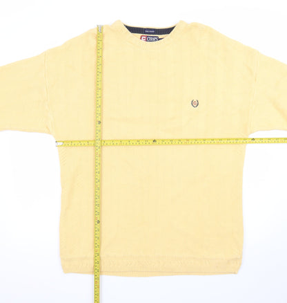 Chaps Ralph Lauren Men's Yellow XL Cotton Crew Neck Jumper