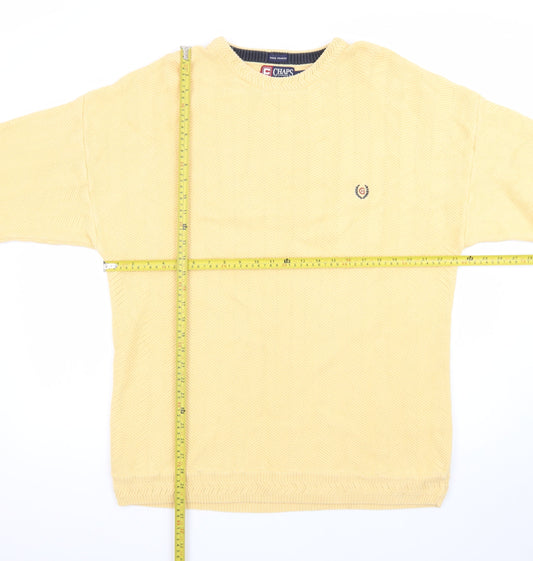 Chaps Ralph Lauren Men's Yellow XL Cotton Crew Neck Jumper
