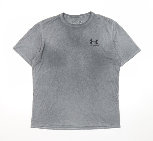 Under Armour Men's Grey Short Sleeve Crew Neck T-Shirt Size M