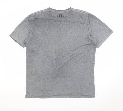 Under Armour Men's Grey Short Sleeve Crew Neck T-Shirt Size M