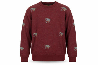 Golden Bear Men’s Red Wool Animal Knit Pullover Jumper L