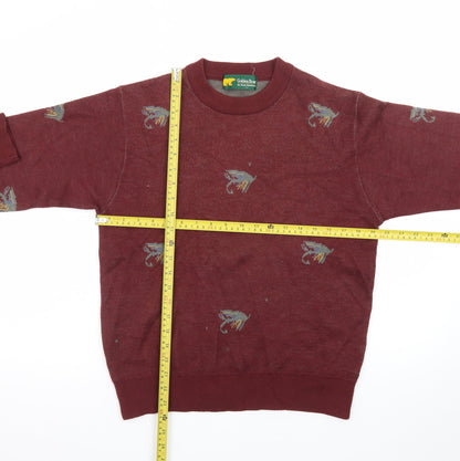Golden Bear Men’s Red Wool Animal Knit Pullover Jumper L