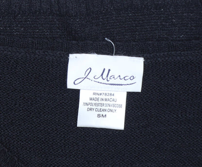 J. Marco Women's Black Beaded Knit Cardigan Size S