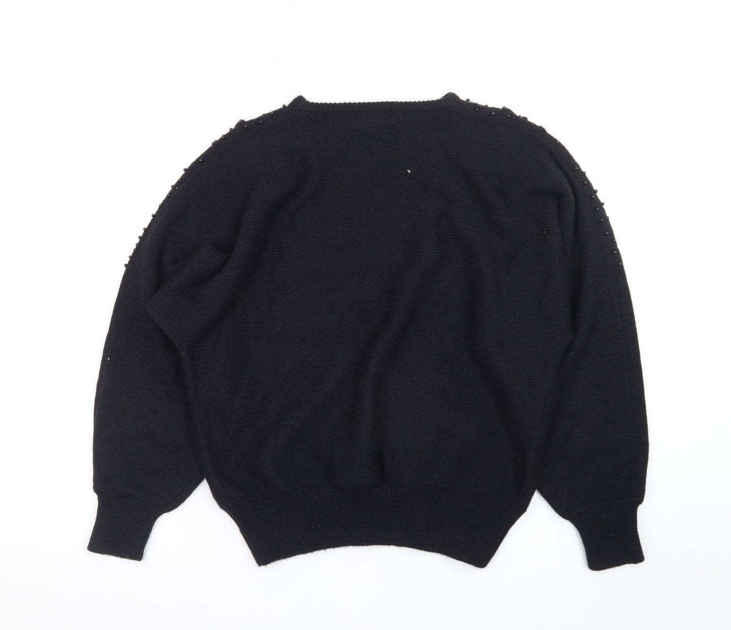 Marks and Spencer Women’s Black Beaded Knit Jumper Size 14/16