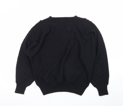 Marks and Spencer Women’s Black Beaded Knit Jumper Size 14/16