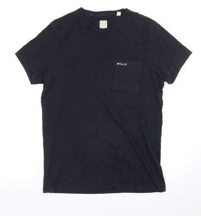 Jack Wills Men's Black Slim Fit Cotton Crew Neck T-Shirt M