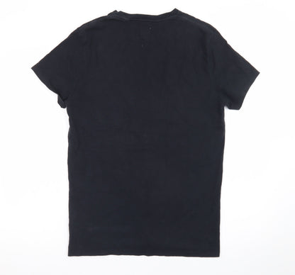 Jack Wills Men's Black Slim Fit Cotton Crew Neck T-Shirt M