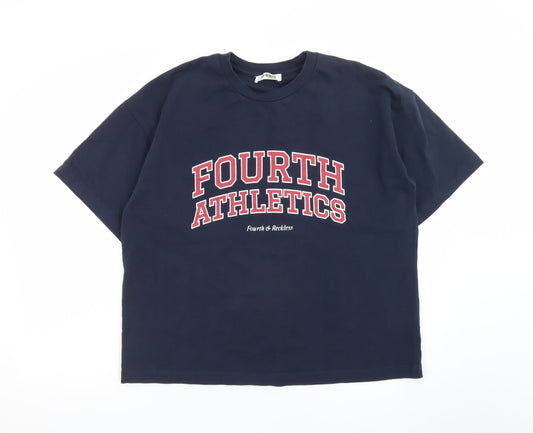 Fourth & Reckless Men's Navy Athletic Graphic T-Shirt Size S
