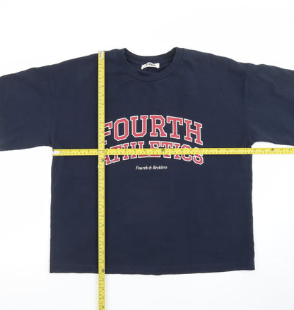 Fourth & Reckless Men's Navy Athletic Graphic T-Shirt Size S