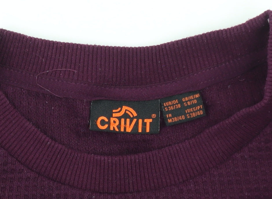 Crivit Women's Purple Long Sleeve Base Layer T-Shirt Size S