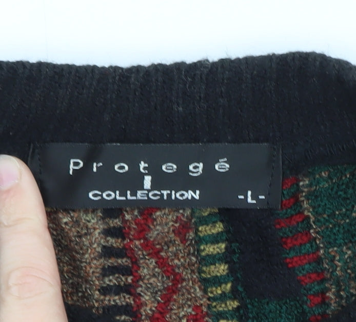 Protege Men’s Multicoloured 90s Retro Knit Chunky Pullover Jumper L