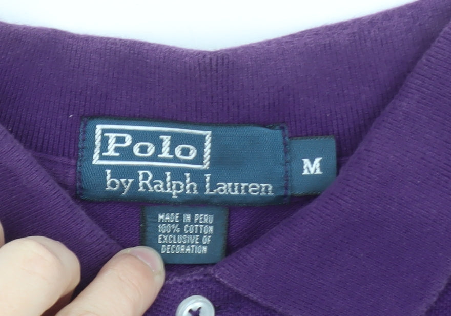Ralph Lauren Men's Purple Cotton Polo Shirt Size M Classic Fit