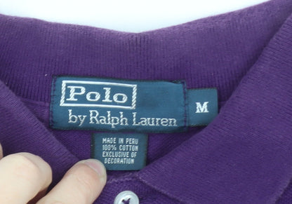 Ralph Lauren Men's Purple Cotton Polo Shirt Size M Classic Fit