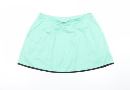 Tail Womens Green A-Line Sports Skort Size L Stretch Short