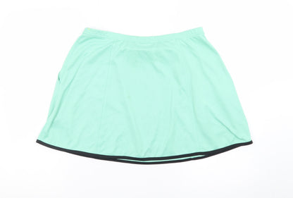 Tail Womens Green A-Line Sports Skort Size L Stretch Short