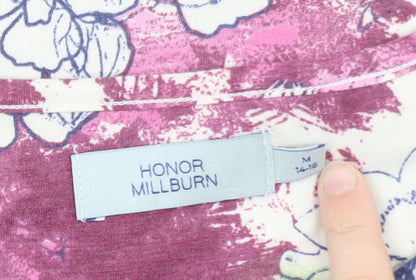 Honor Millburn Womens Multicoloured Floral Jersey Top Size L
