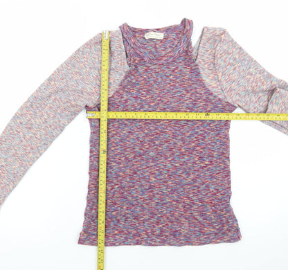 We The Free Women's Multicoloured L Cold Shoulder Knit Jumper