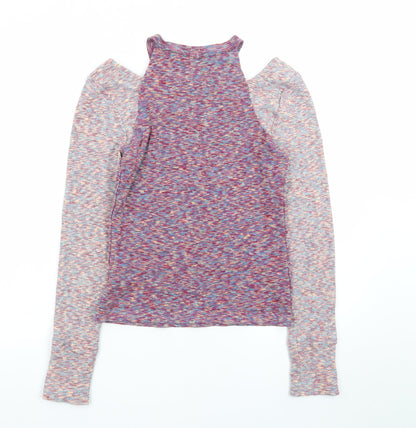 We The Free Women's Multicoloured L Cold Shoulder Knit Jumper