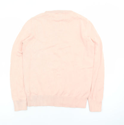 Marks and Spencer Women Pink Embroidered Cotton Jumper Size 6