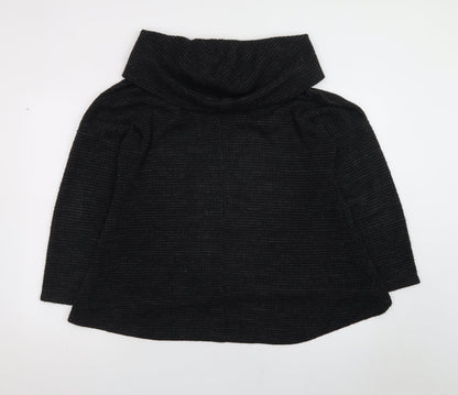 Apricot Women Black Cowl Neck Chunky Knit Jumper S