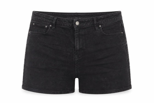 ASOS Women’s Black Denim Shorts Size 36 Mid Rise Cotton Blend