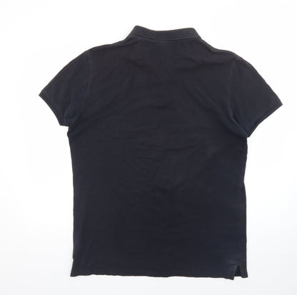 Scotch & Soda Men's Black XL Cotton Short Sleeve Polo Shirt