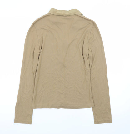 Marks and Spencer Per Una Women's Beige Lace Up Tunic Blouse Size 12