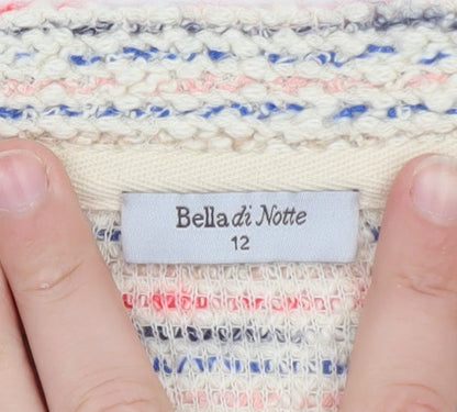 Bella di Notte Women’s Multicoloured Striped Cotton Knit Jumper Size 12