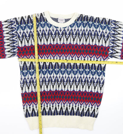 Westchester Classics Men's Multicoloured Fair Isle Knit Jumper L