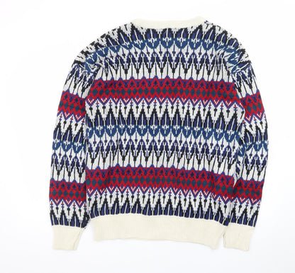 Westchester Classics Men's Multicoloured Fair Isle Knit Jumper L