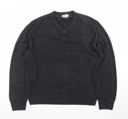Dockers Men's Grey V-Neck Knit Pullover Jumper XL