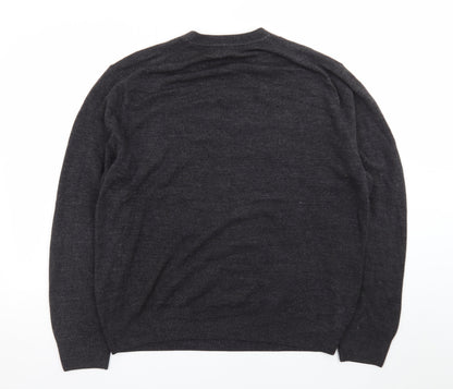 Dockers Men's Grey V-Neck Knit Pullover Jumper XL