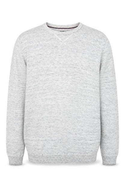 ACW85 Men's Grey V-Neck Knit Pullover Jumper Size M