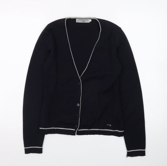 Julien Macdonald Women's Black XS Cardigan V-Neck Knitwear