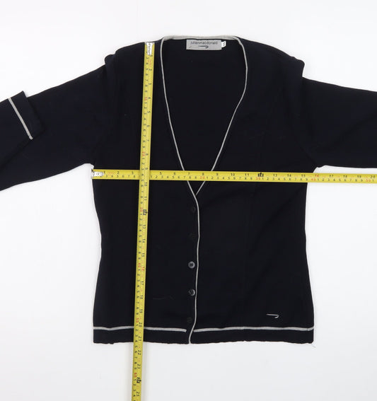 Julien Macdonald Women's Black XS Cardigan V-Neck Knitwear