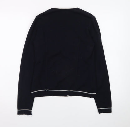 Julien Macdonald Women's Black XS Cardigan V-Neck Knitwear