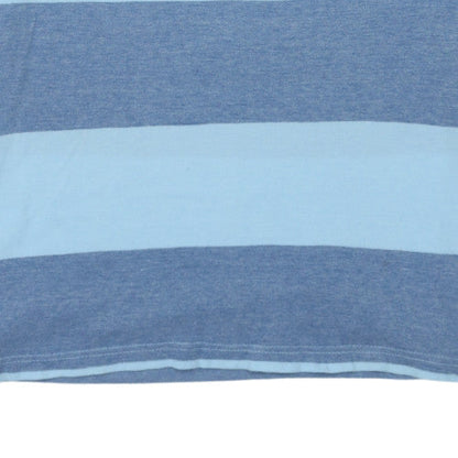Chaps Men's Blue Striped 2XL Cotton Polo Shirt