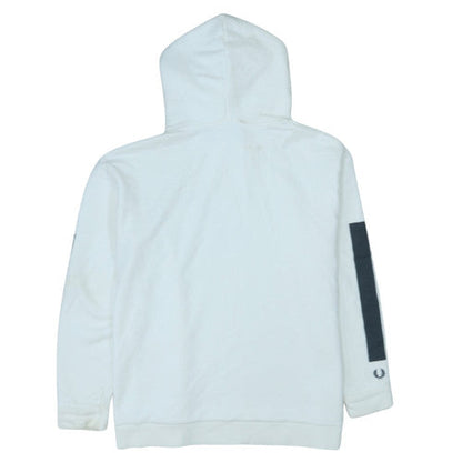 Fred Perry Men's White Pullover Hoodie M Classic Logo Style
