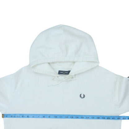 Fred Perry Men's White Pullover Hoodie M Classic Logo Style