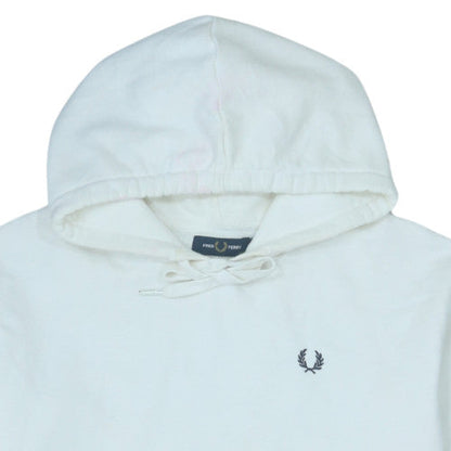 Fred Perry Men's White Pullover Hoodie M Classic Logo Style