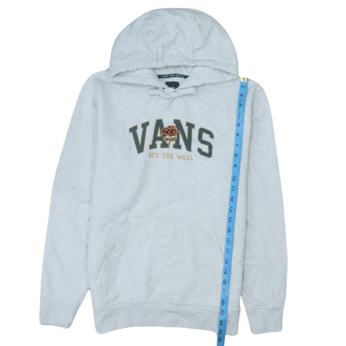 Vans Men's Grey Small Pullover Hoodie with Logo Print