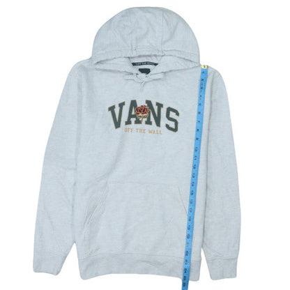 Vans Men's Grey Small Pullover Hoodie with Logo Print